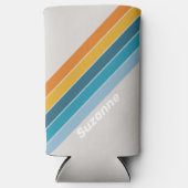 Retro-Regenbogen mit Name Selters Dosenkühler (Vorderseite)