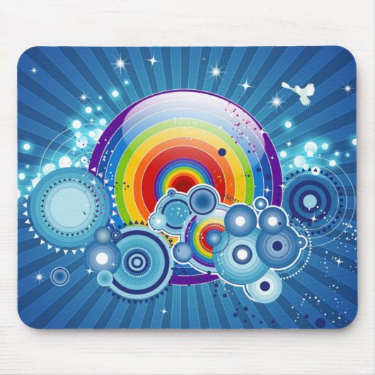 Retro Regenbogen mousepad (Vorne)