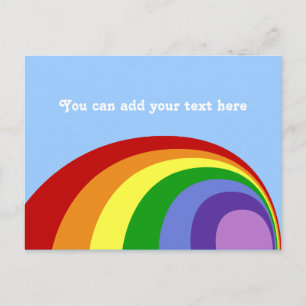 Retro-Regenbogen-Postkarte Postkarte