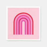 Retro-Regenbogen-Preppy-Rosa und Roter Pfeil