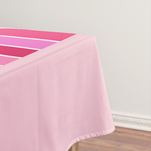 Retro-Regenbogen-Preppy-Rosa und Roter Pfeil Tischdecke (Beispiel)
