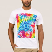 *~* Retro-Regenbogen Psychodelische Hipster-Gefärb T-Shirt (Vorderseite)