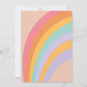 Retro-Regenbogen-Rollschuhe Einladung (Rückseite)
