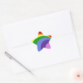 Retro-Regenbogen-Stern-Aufkleber Stern-Aufkleber (Umschlag)