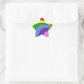Retro-Regenbogen-Stern-Aufkleber Stern-Aufkleber (Tasche)