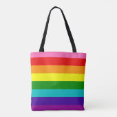 Retro Regenbogen Stolz Tasche (Rückseite)