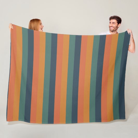 Retro-Regenbogen-Streifen-Plüschdecke Fleecedecke (Beispiel)