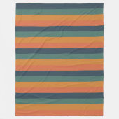 Retro-Regenbogen-Streifen-Plüschdecke Fleecedecke (Vorderseite)
