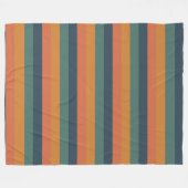 Retro-Regenbogen-Streifen-Plüschdecke Fleecedecke (Vorderseite (Horizontal))