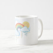 Retro Regenbogen-Tasse Kaffeetasse (VorderseiteRechts)