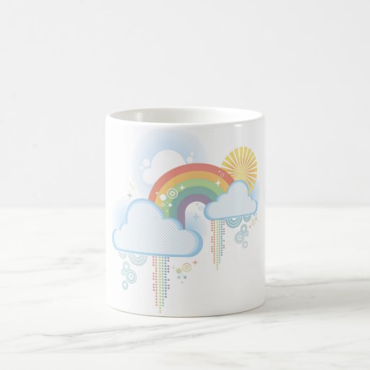 Retro Regenbogen-Tasse Kaffeetasse (Mittel)