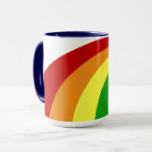 Retro-Regenbogen-Tasse Tasse (Vorderseite Links)