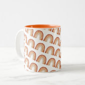Retro-Regenbogen-Tasse Zweifarbige Tasse (Vorderseite Links)