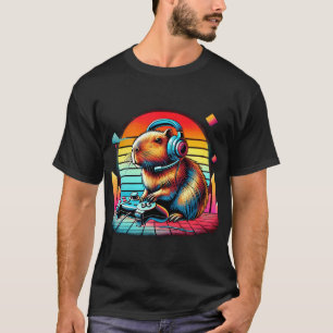 Retro-Regenbogen-Tropenfisch T-Shirt