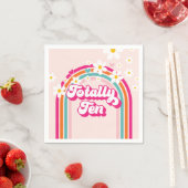 Retro-Regenbogen-Vollkommen-Zehn 10. Geburtstag Serviette (Beispiel)