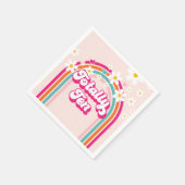 Retro-Regenbogen-Vollkommen-Zehn 10. Geburtstag Serviette (Ecke)