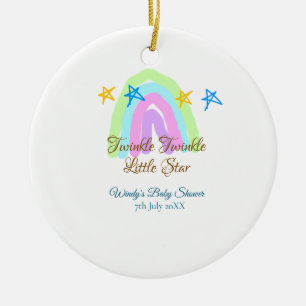 Retro Regenbogen winzige kleine Sterne Baby sh Keramik Ornament