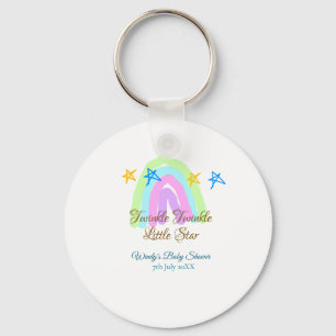 Retro Regenbogen winzige kleine Sterne Baby sh Schlüsselanhänger