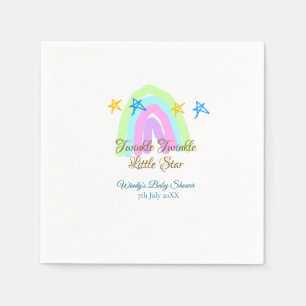 Retro Regenbogen winzige kleine Sterne Baby sh Serviette