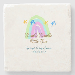 Retro Regenbogen winzige kleine Sterne Baby sh Steinuntersetzer