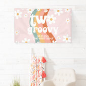 Retro-Regenbogen Zwei Groovy Daisy 2. Banner (Insitu)