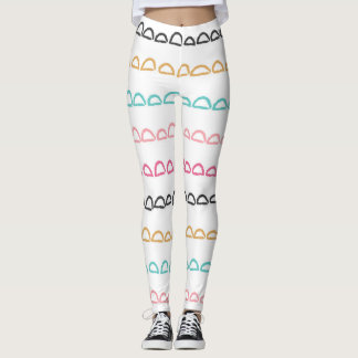 Retro-Regenbogenbogen Leggings