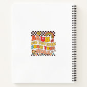 Retro Regenbogenbruder zeigen Ihre Arbeitsschachte Notizblock (Rückseite)