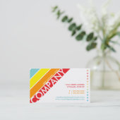 Retro Regenbogenbullaugenlochkarte Treuekarte (Stehend Vorderseite)