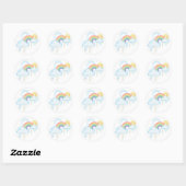 Retro-Regenbogendesign - Pastell Runder Aufkleber (Blatt)