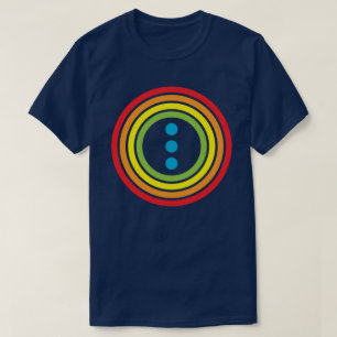 Retro-Regenbogendots T-Shirt