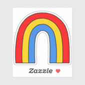 retro Regenbogenfarben Aufkleber (Blatt)