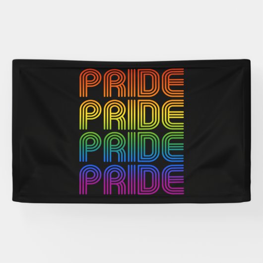Retro-Regenbogenforelle Banner (Horizontal)