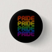 Retro-Regenbogenforelle Button (Vorderseite)