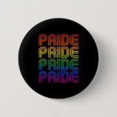 Retro-Regenbogenforelle Button (Vorderseite)