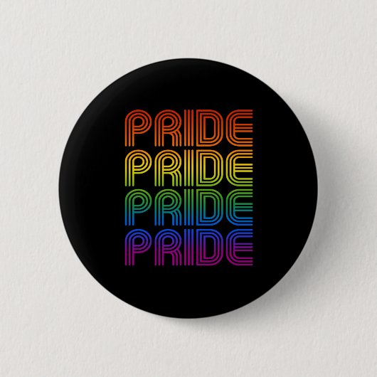 Retro-Regenbogenforelle Button (Vorderseite)