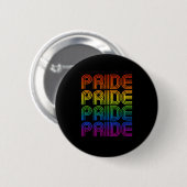 Retro-Regenbogenforelle Button (Vorne & Hinten)