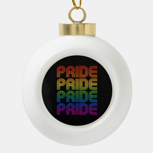 Retro-Regenbogenforelle Keramik Kugel-Ornament (Vorderseite)
