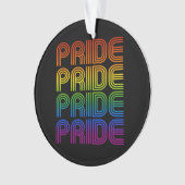Retro-Regenbogenforelle Ornament (Vorderseite)