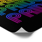 Retro-Regenbogenforelle Poster (Ecke)