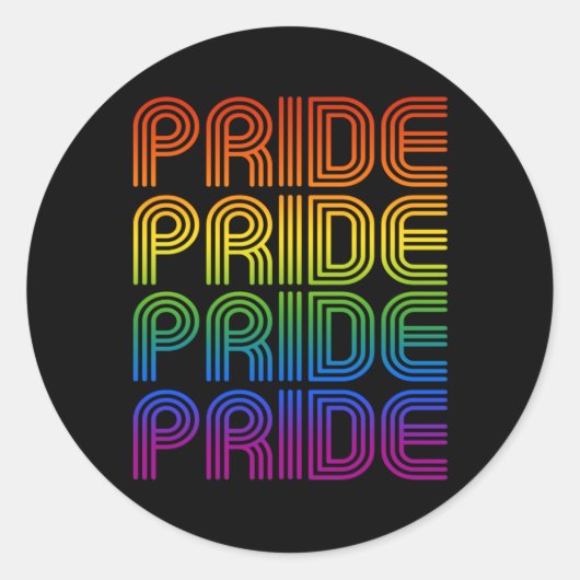 Retro-Regenbogenforelle Runder Aufkleber (Vorderseite)