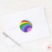 Retro-Regenbogenkleber Runder Aufkleber (Umschlag)