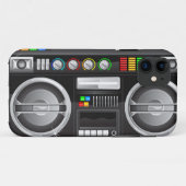 Retro Regenbogenknöpfe Boombox-Getto-Meister Case-Mate iPhone Hülle (Rückseite (Horizontal))