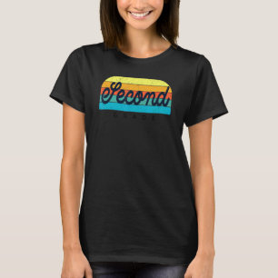 Retro-Regenbogenlehrer zweiter Klasse Niedlich T-Shirt