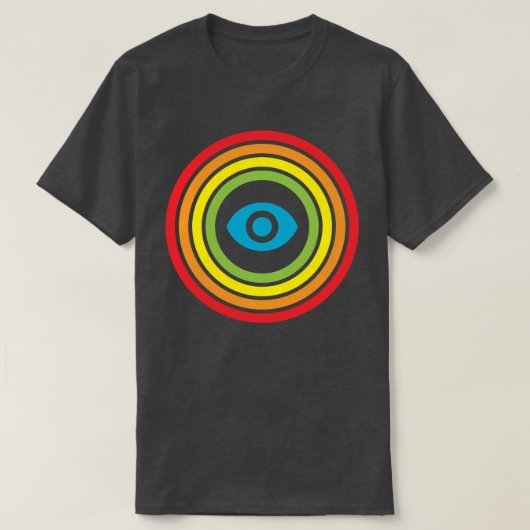 Retro Regenbogensichtauge T-Shirt (Design vorne)