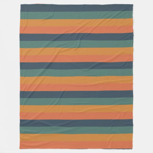 Retro Regenbogenstreifen-Fleecedecke Fleecedecke (Vorderseite)