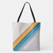 Retro-Regenbogenstreifen Tasche (Rückseite)
