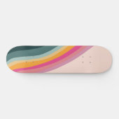 Retro-Regenbogenwelle #1 #wand #kunst Skateboard (Horizontal)