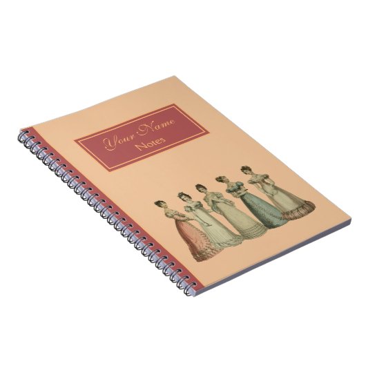 Retro Regency Ladys Notebook für Jane Austen Fans Notizblock (Rechte Seite)