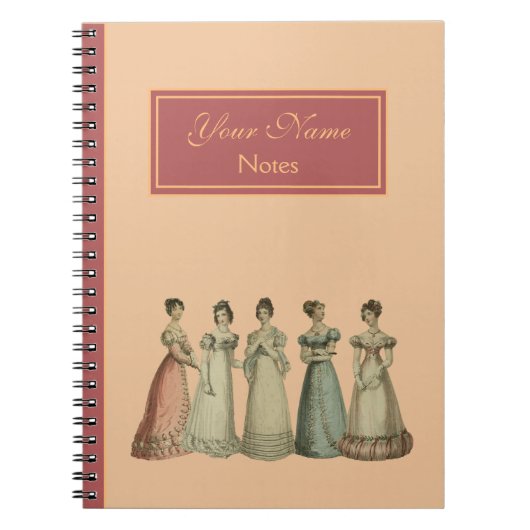 Retro Regency Ladys Notebook für Jane Austen Fans Notizblock (Vorderseite)