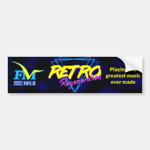 Retro Regeneration - Great Lakes FM Radio80ershow Autoaufkleber